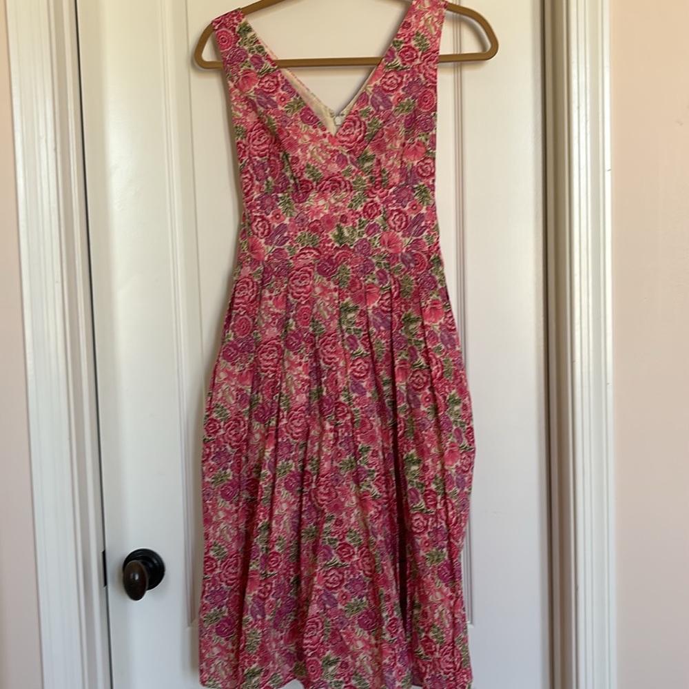 Brooks Brothers Liberty Rose Print cotton dress $298 -  Sz 4P - Picture 4 of 10